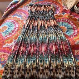 Strapless maxi dress